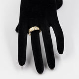 Anello vintage in oro giallo 14k con diamante (0,12ct), anni '70