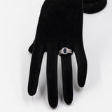 Anello vintage in platino con zaffiro (0.98ctw) e diamanti (0,60ctw)