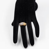 Anello vintage in oro giallo e bianco 18K con diamanti (0,53ctw), anni '80
