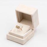 Anello vintage in oro giallo e bianco 14k con diamanti (0,24ctw)