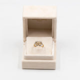 Anello vintage in oro giallo e bianco 14k con diamanti (0,24ctw)