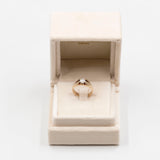 Anello antico solitario in oro 14k e diamante (0,44ct), anni '30/'40