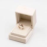 Anello antico solitario in oro 14k e diamante (0,44ct), anni '30/'40