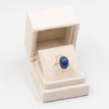 Anello vintage in oro giallo 8k con lapislazzulo