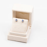 ORECCHINI A MARGHERITA VINTAGE IN PLATINO CON ZAFFIRI (1.07CTW) E DIAMANTI (0.38CTW)