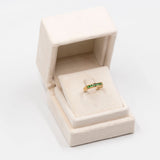 Anello vintage in oro giallo 9k con tsavoriti (0,45ctw)