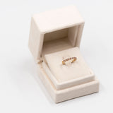 Anello vintage in oro giallo 9k con topazi rosa (0,64ct)