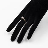 Anello vintage in oro bianco 18K con diamanti (0.21ctw ca.), anni '70