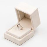 Anello vintage in oro bianco 18K con diamanti (0.21ctw ca.), anni '70