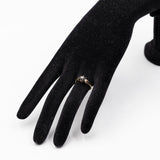 Anello vintage in oro giallo 9k con zaffiri e diamanti