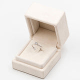 Anello solitario in oro bianco 18k con diamante taglio vecchio (0,41ct)
