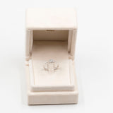 Anello solitario in oro bianco 18k con diamante taglio vecchio (0,41ct)