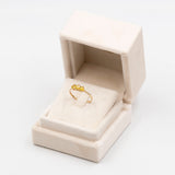 Anello vintage trilogy in oro giallo 9k con zaffiri gialli
