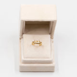 Anello antico in oro giallo 18k con diamanti, anno 1861/1862