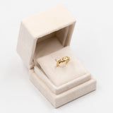 Anello antico in oro giallo 18k con diamanti, anno 1861/1862