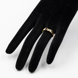 Anello vintage in oro giallo 18k con zaffiro e diamanti , anni '70