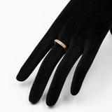 Anello a riviera in oro gialllo 18k con diamanti (0,45ctw), anni '70
