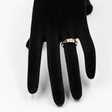 Anello trilogy vintage in oro giallo 14K con diamanti (0.30ctw ca.), anni '70
