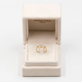 Anello trilogy vintage in oro giallo 14K con diamanti (0.30ctw ca.), anni '70