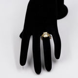 Anello vintage in oro giallo 9k con citrini, anni '70
