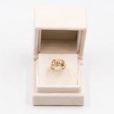 Anello vintage in oro giallo 14K con diamanti (0.22ctw ca.), anni '70