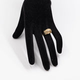 Anello vintage in oro giallo 14K con diamanti (0.22ctw ca.), anni '70