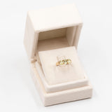 Anello vintage trilogy in oro giallo 9k con crisoberilli (1,90ctw)