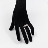 Anello vintage a fascia in platino 900 con diamanti (1ctw) di taglio brillante e baguette