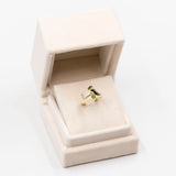Anello vintage in oro giallo 14k con peridoti, anni '70