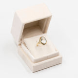 Anello vintage in oro giallo 14k con acquamarina (5,50ct), anni '70