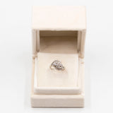Anello vintage in oro bianco 14K e diamanti (0.55ctw), anni '60