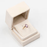 Anello vintage in oro giallo 9k con ametista