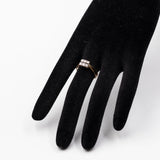 Anello vintage in oro giallo e bianco 14k con diamanti (0,30ctw), anni '70
