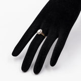 Anello in oro giallo 9K con opale (0.30ct ca.) e diamanti