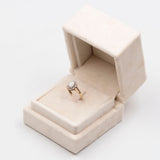 Anello in oro giallo 9K con opale (0.30ct ca.) e diamanti