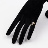 Anello vintage in oro giallo 9k con zaffiro e diamanti