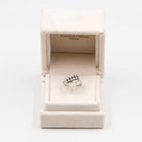 Anello vintage in oro bianco 8k con diamanti (0.36ctw) , anni '60