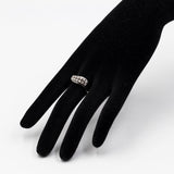 Anello vintage in oro bianco 8k con diamanti (0.36ctw) , anni '60