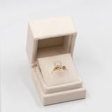 Anello vintage in oro giallo 9k con diamanti