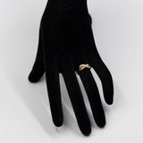 Anello vintage in oro giallo 9k con diamanti