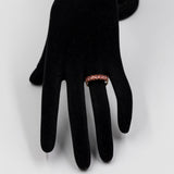 Anello vintage in oro giallo 9k con zaffiri rosa per un totale di 1,25ctw