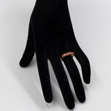 Anello vintage in oro giallo 9k con zaffiri rosa per un totale di 1,25ctw