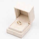 Anello vintage in oro giallo 14k con diamanti (0,10ctw) , anni '70