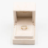 Anello vintage in oro giallo 14k con diamanti (0,10ctw) , anni '70