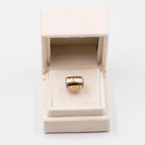 Anello vintage in oro giallo 18k con diamanti, anni '50
