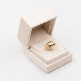 Anello vintage in oro giallo 18k con diamanti, anni '50