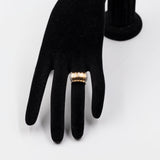 Anello vintage in oro giallo 18k con diamanti, anni '50