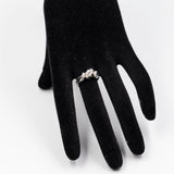 Anello vintage in oro bianco 14k con diamanti (0,30ctw), anni '60