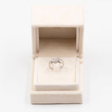 Anello vintage in oro bianco 14k con diamanti (0,30ctw), anni '60