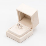 Anello vintage in oro bianco 14k con diamanti (0,30ctw), anni '60